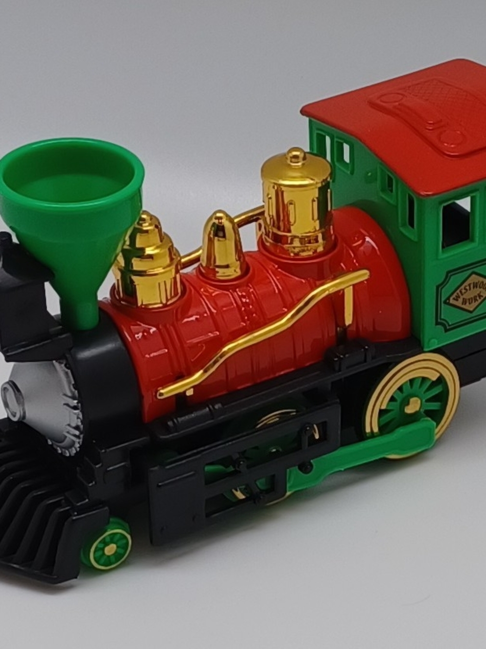 6" Classic Green & Red Toy Steam Train Locomotive - Kids Toys